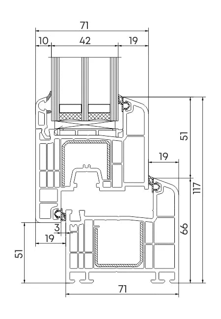Framex 71 Warm tilt-and-turn PVC system
