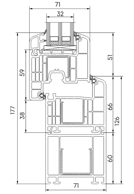 Framex 71 <accordion> Warm Sliding PVC system